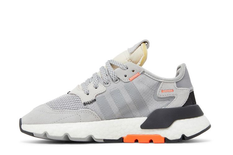 adidas Nite Jogger Grey Two Solar Orange - Image 3