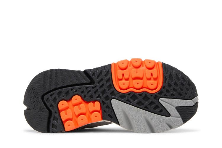 adidas Nite Jogger Grey Two Solar Orange - Image 4