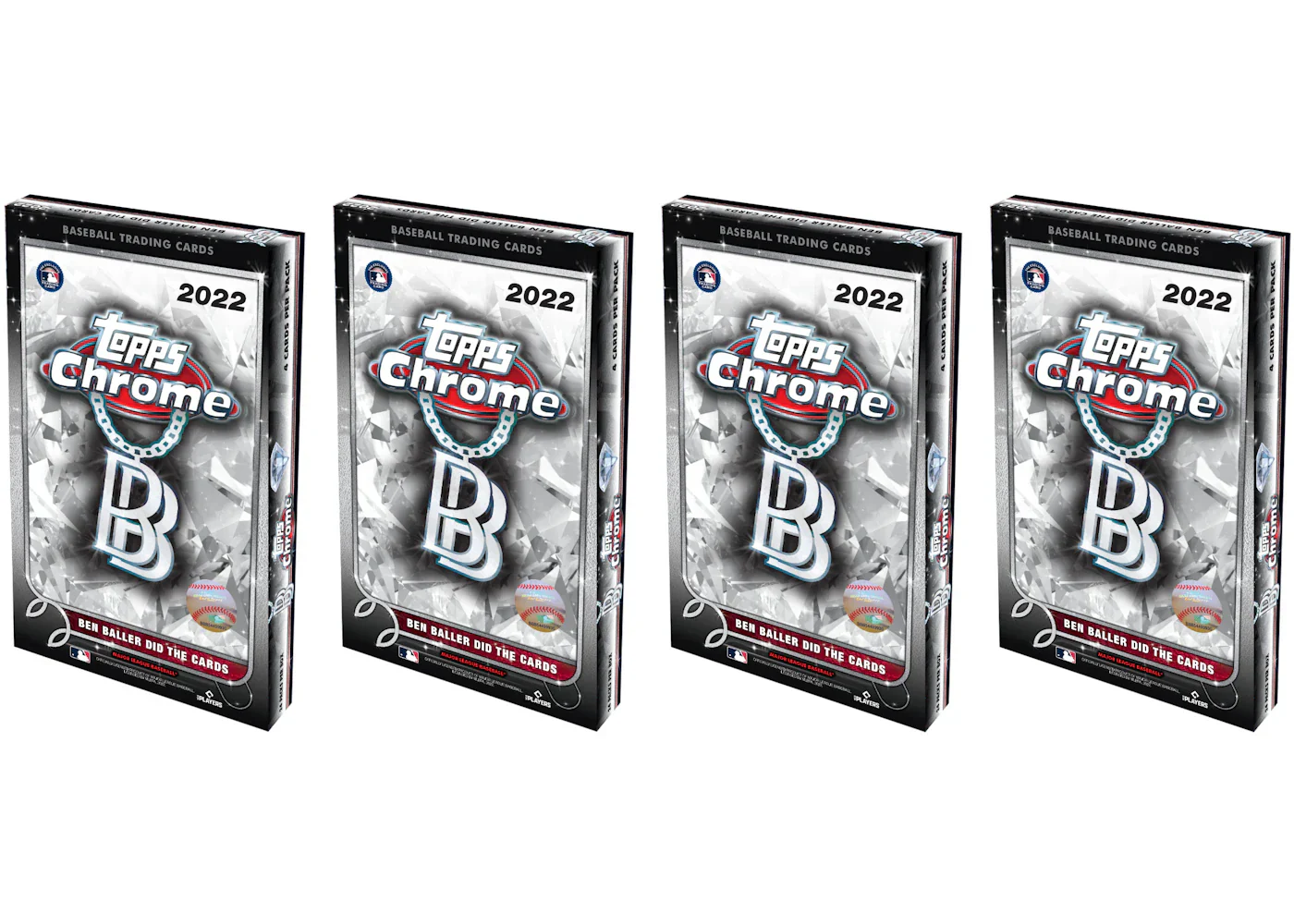 2022 Topps Chrome Ben Baller Baseball Hobby Box 4x Lot
