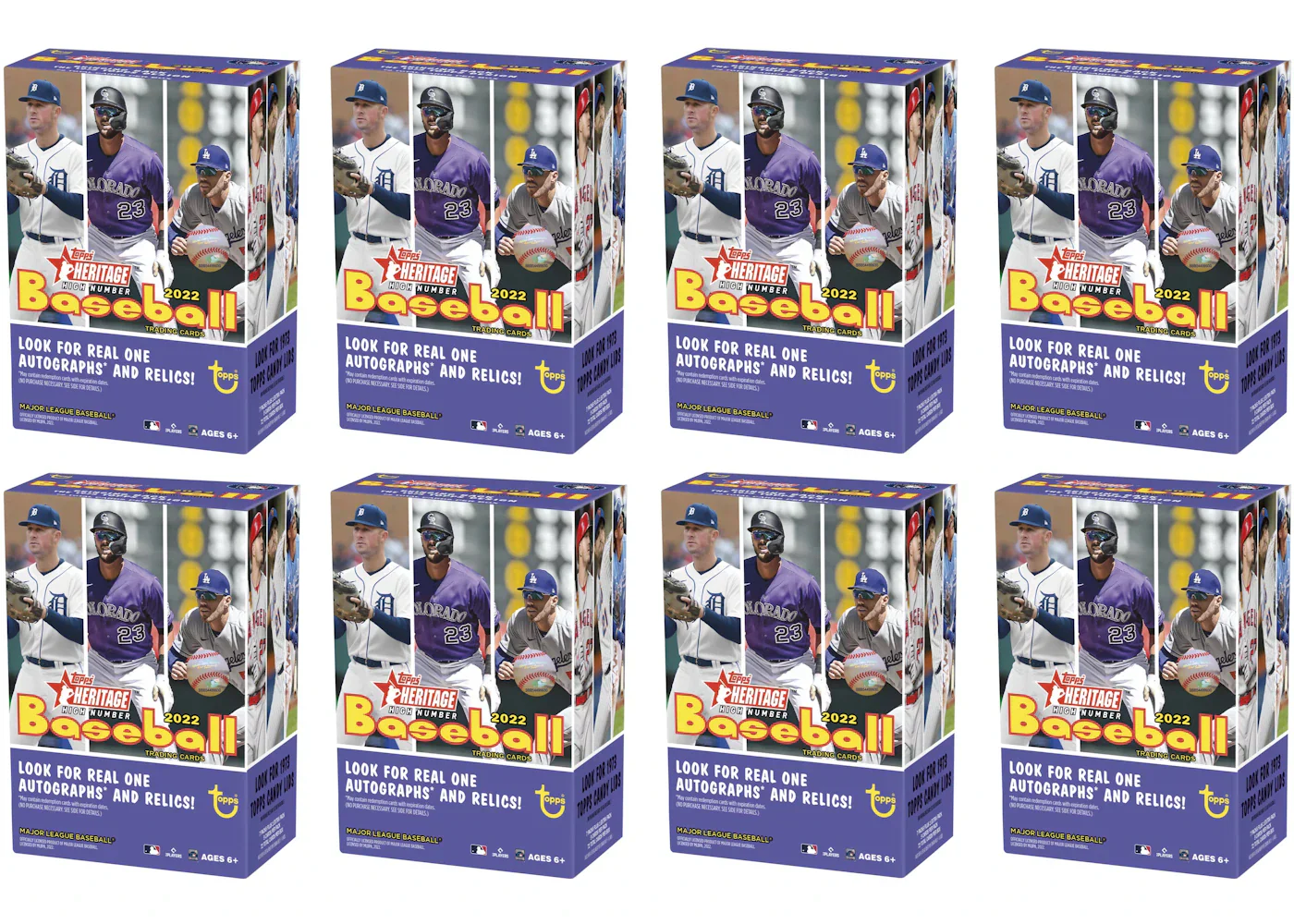 2022 Topps Heritage High Number Baseball Blaster Box 8x Lot