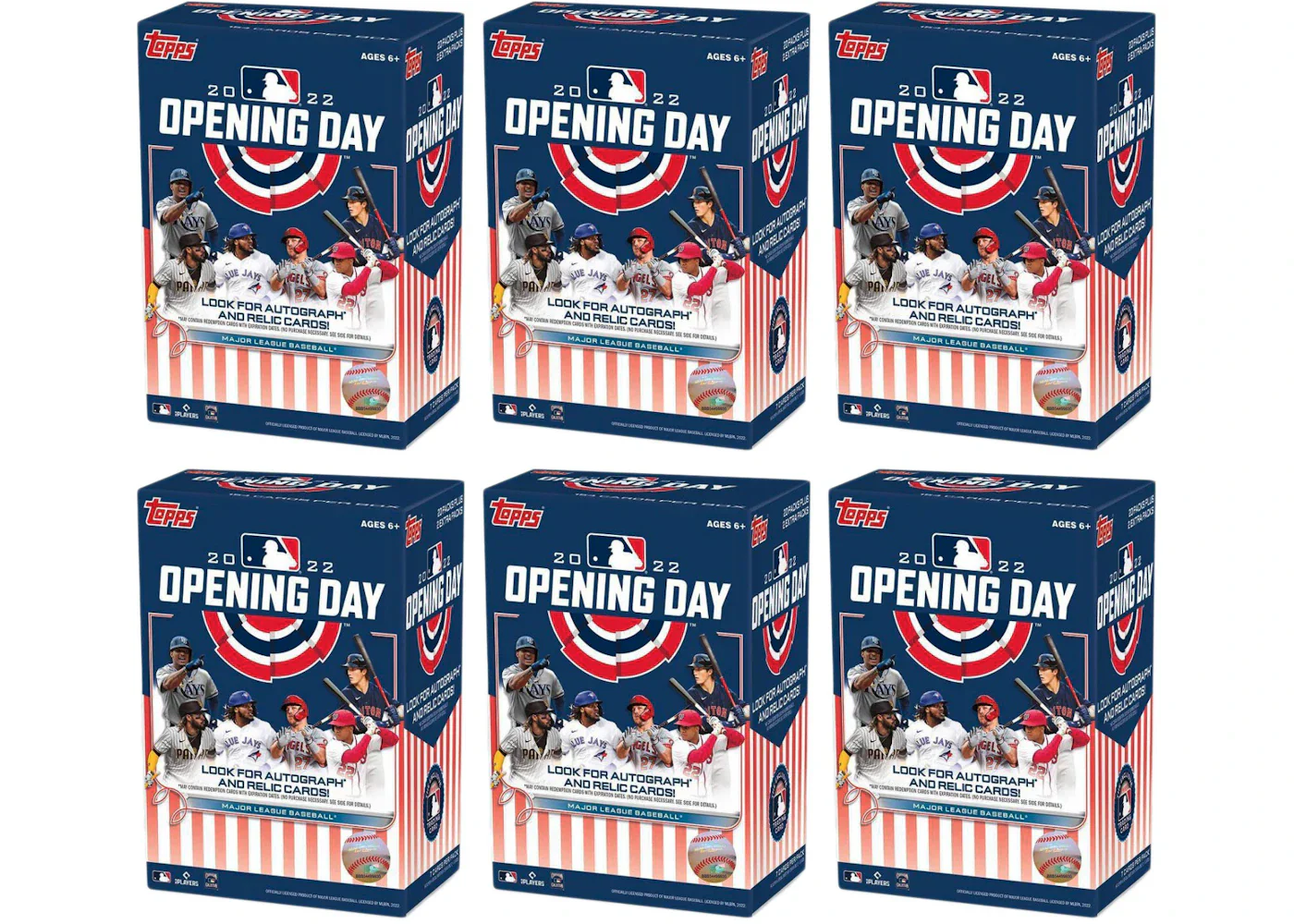 2022 Topps Opening Day Baseball Blaster Box 6x Lot