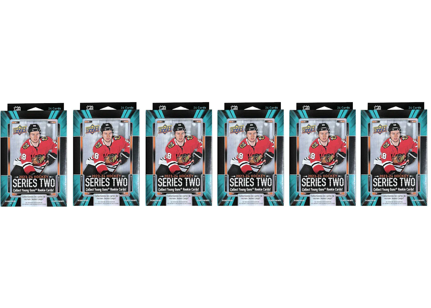 2023-24 Upper Deck Series 2 Hockey Hanger Box 6x Lot