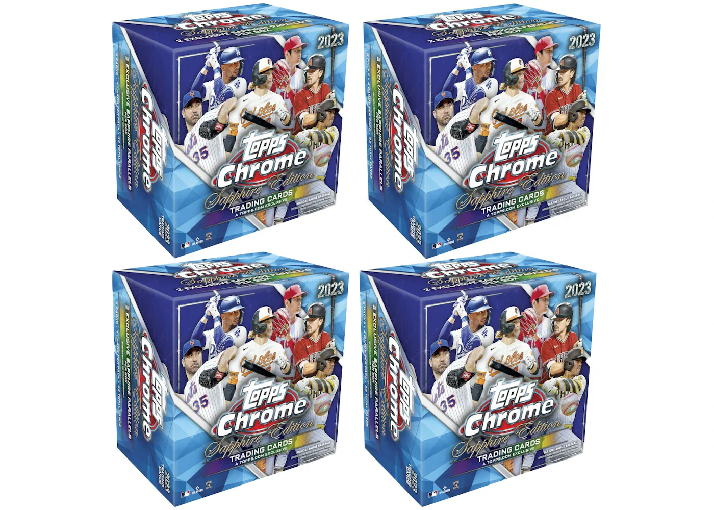 2023 Topps Chrome Sapphire Edition Baseball Hobby Box 4x Lot