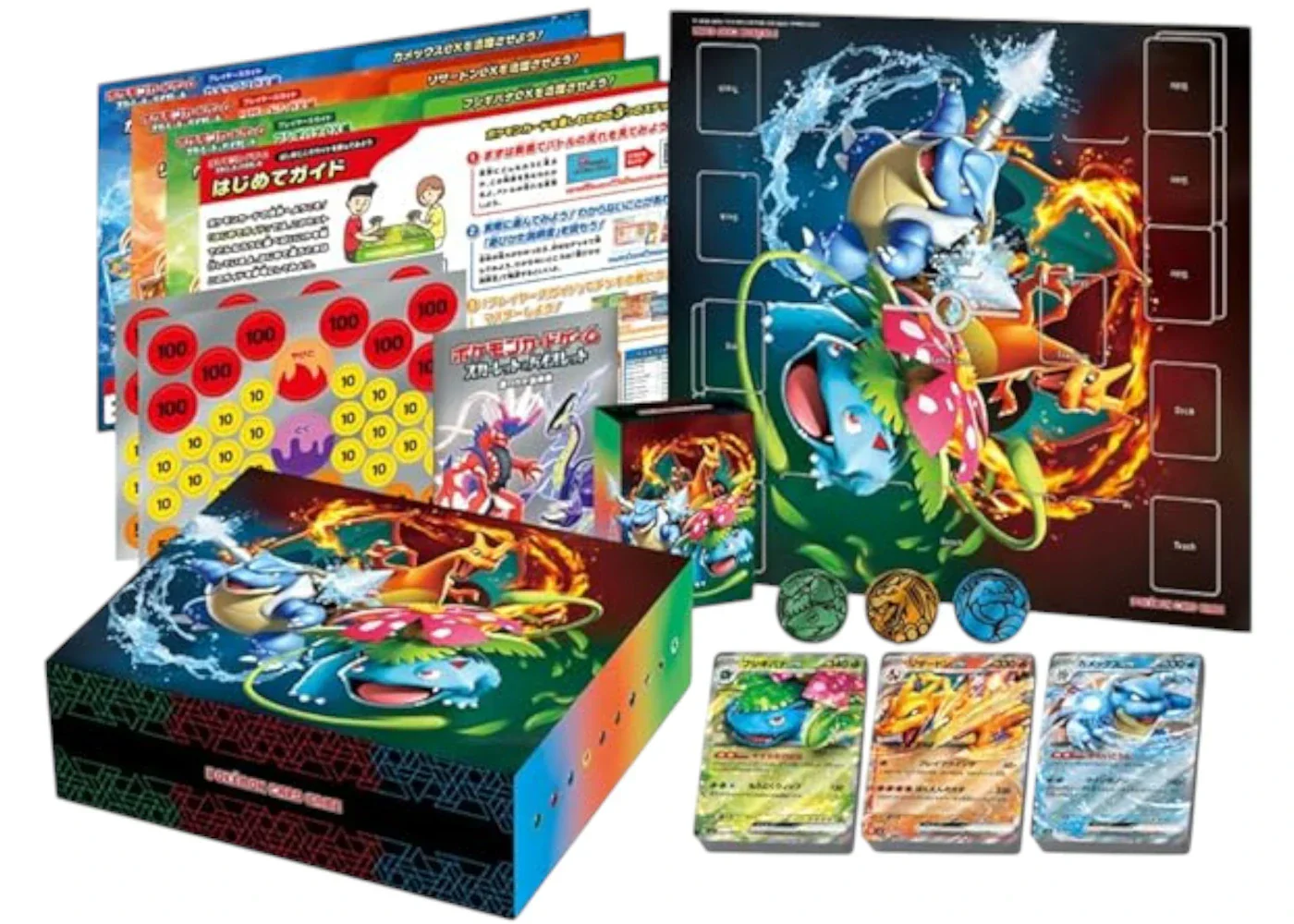2025 Pokémon Scarlet and Violet EX Venusaur & Charizard & Blastoise Special Deck Set (Japanese) - Image 2