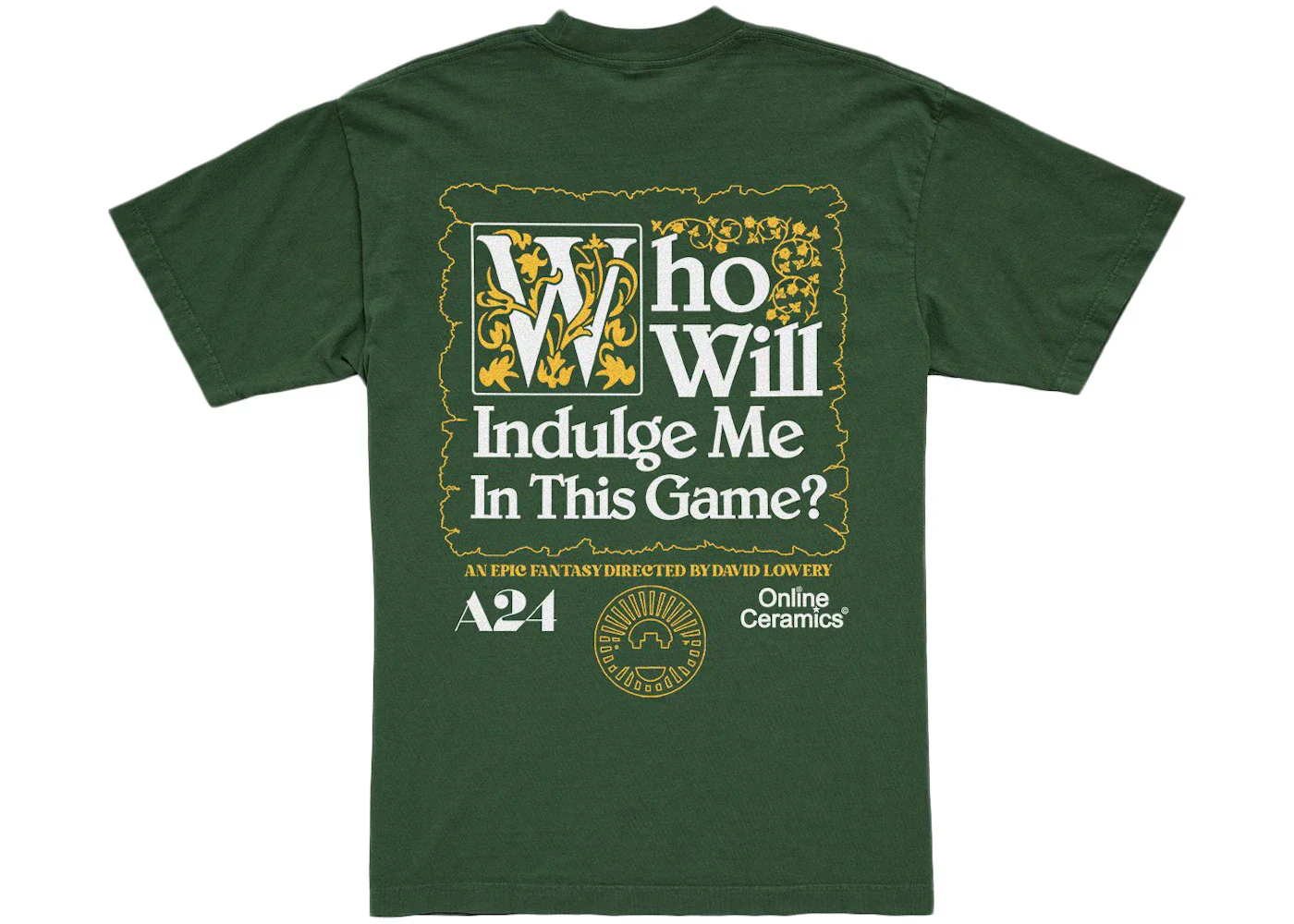 A24 Online Ceramics x The Green Knight Quest T-shirt Green - Image 2