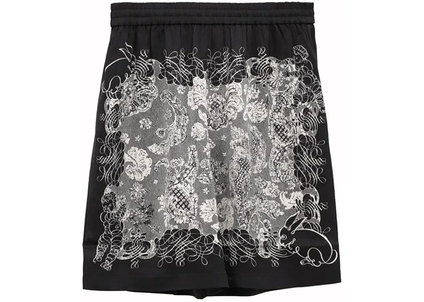 Acne Studios Casual Printed Shorts Black/Ecru Bm9