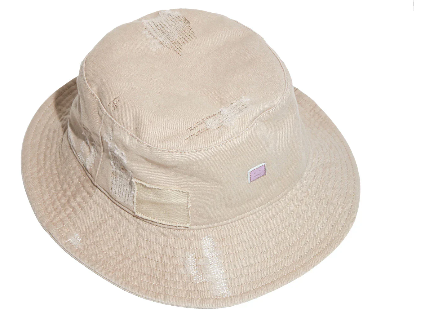Acne Studios Cotton Bucket Hat Beige