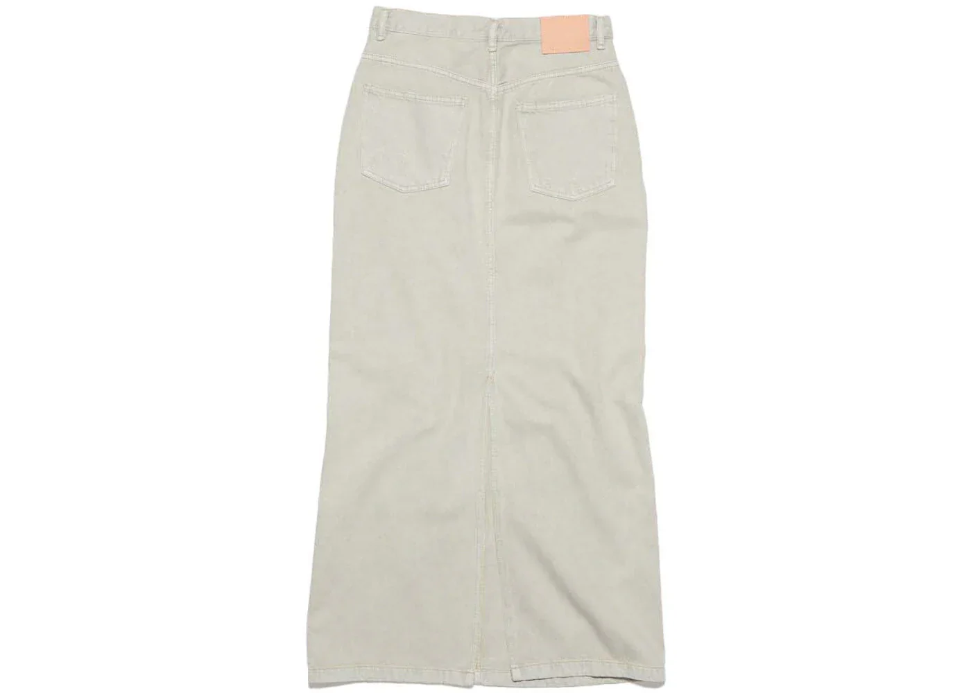 Acne Studios Distressed Denim Skirt Beige/Grey - Image 2