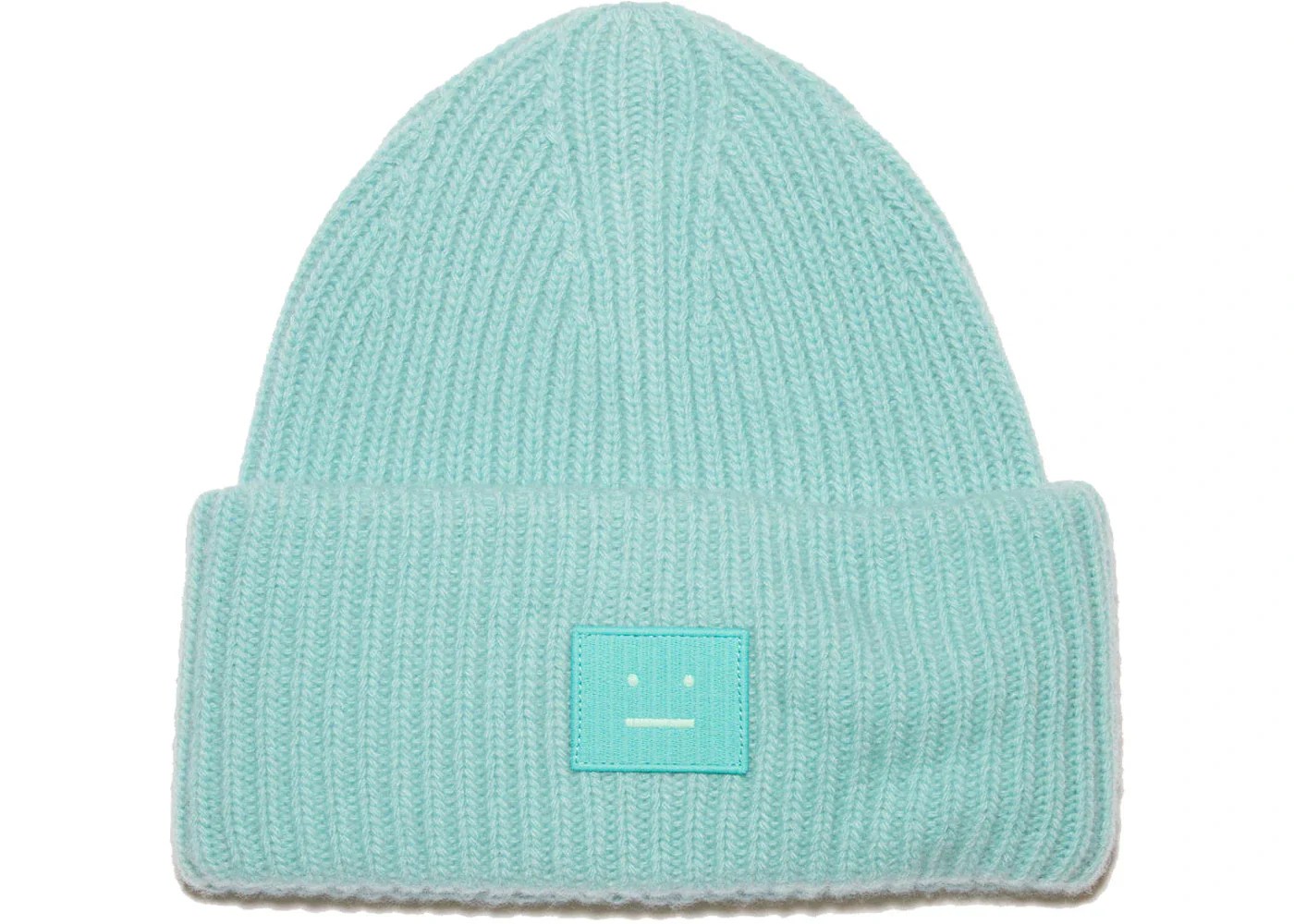 Acne Studios Face Logo Beanie Turquoise