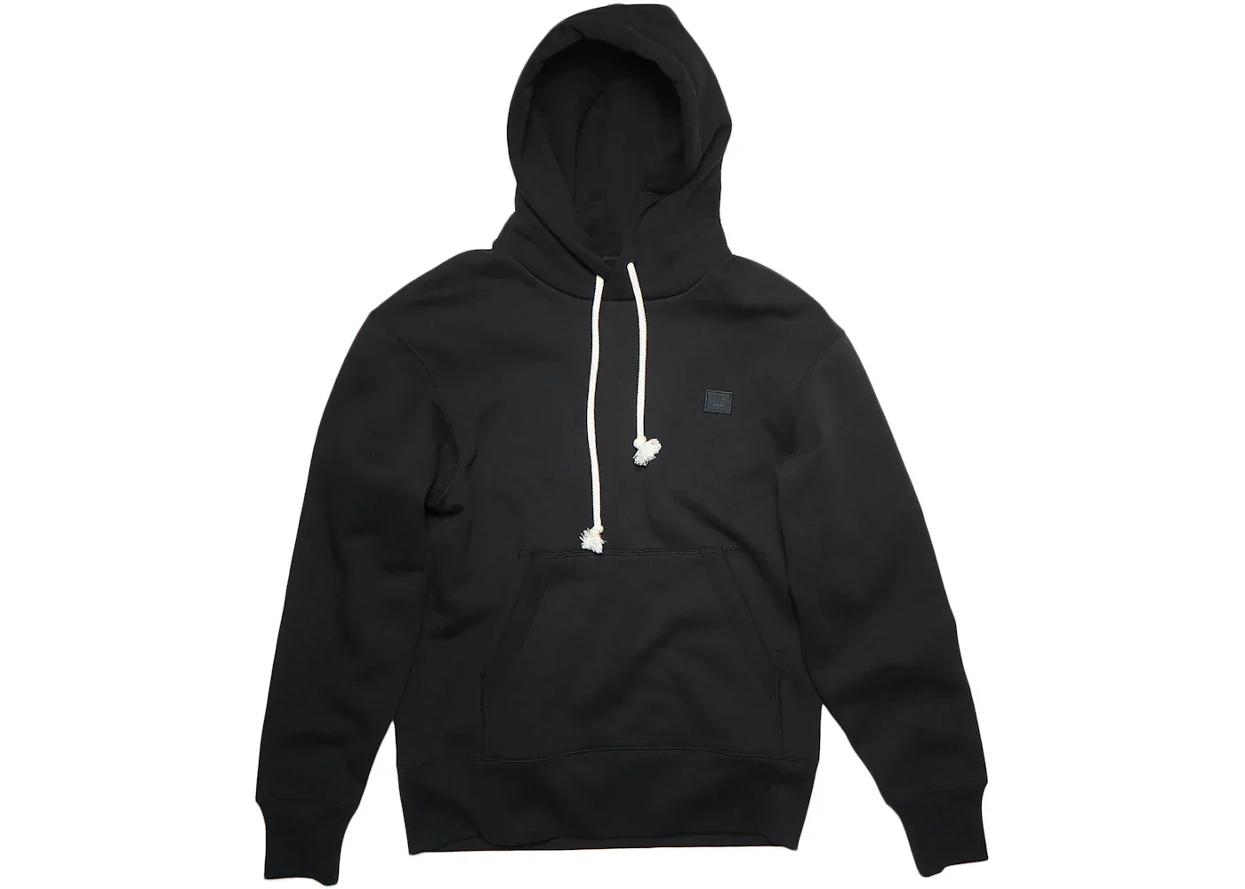 Acne Studios Face Patch Logo Hooded Sweatshirt Black