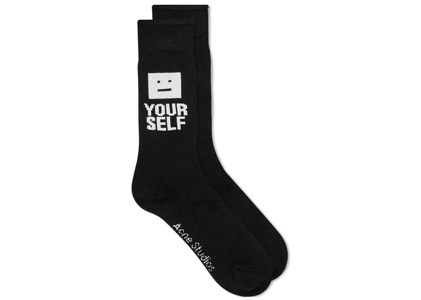 Acne Studios Face Yourself Socks Black