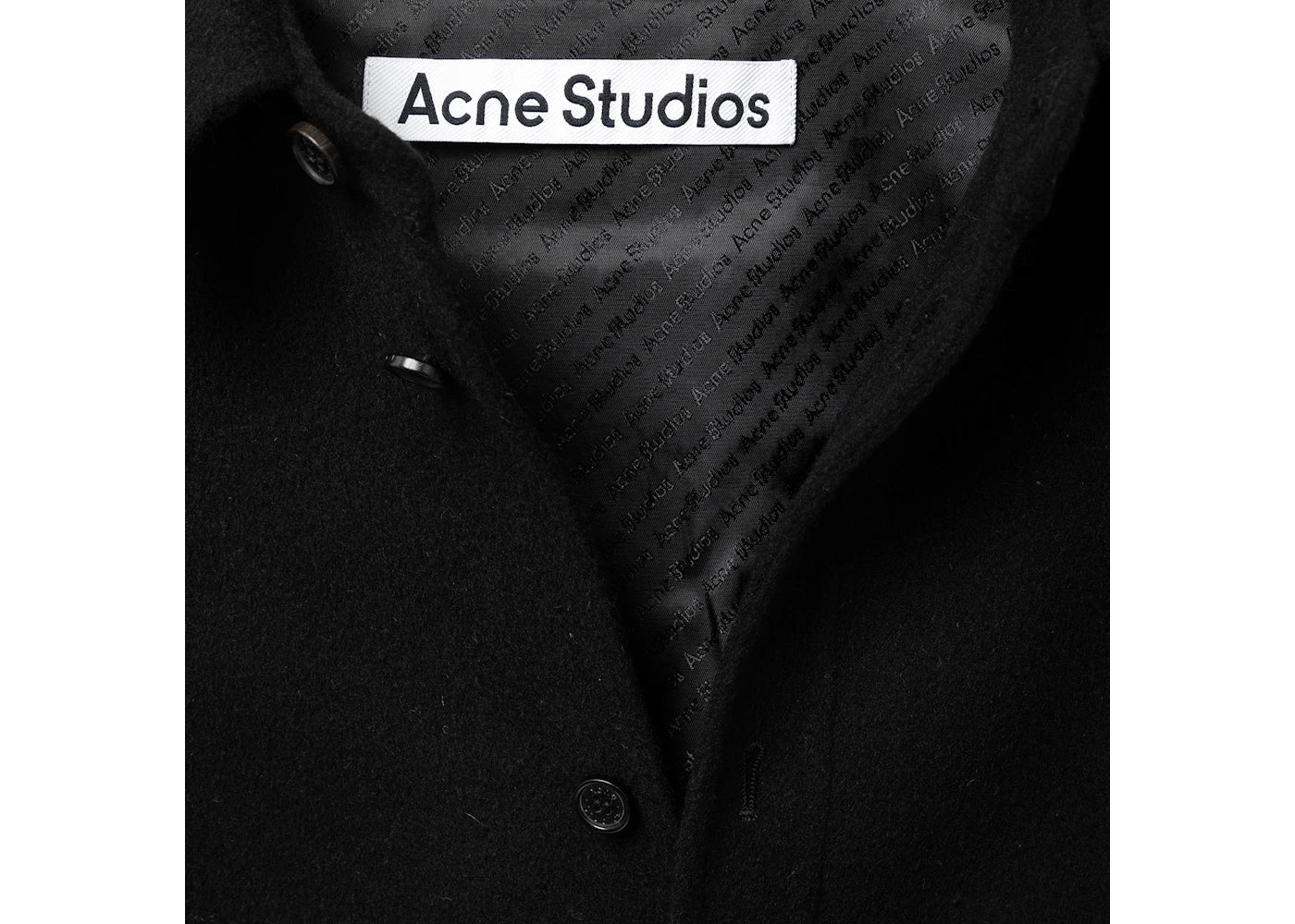 Acne Studios Flannel Shirt Black - Image 2