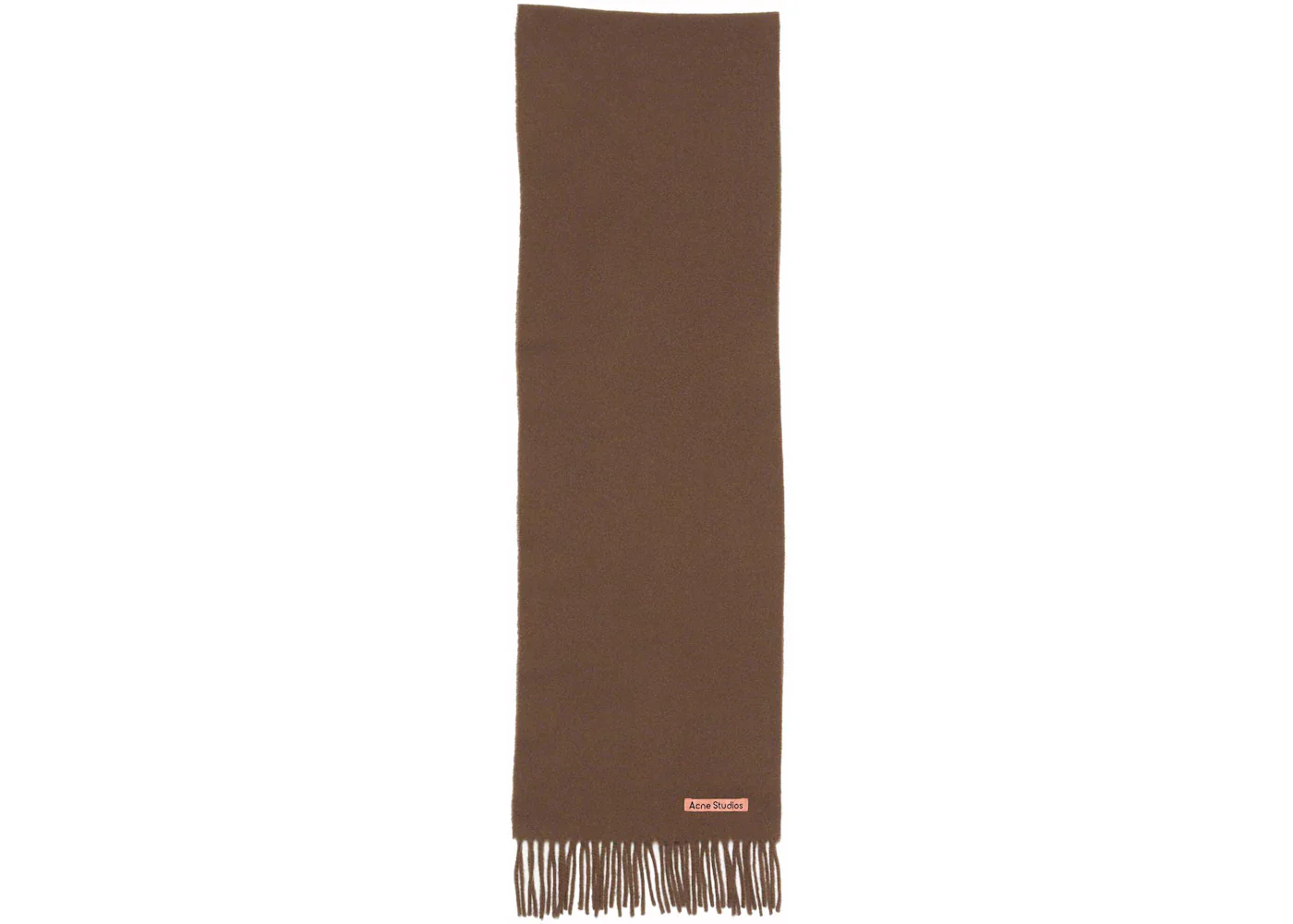 Acne Studios Fringe Wool Scarf Chocolate Brown