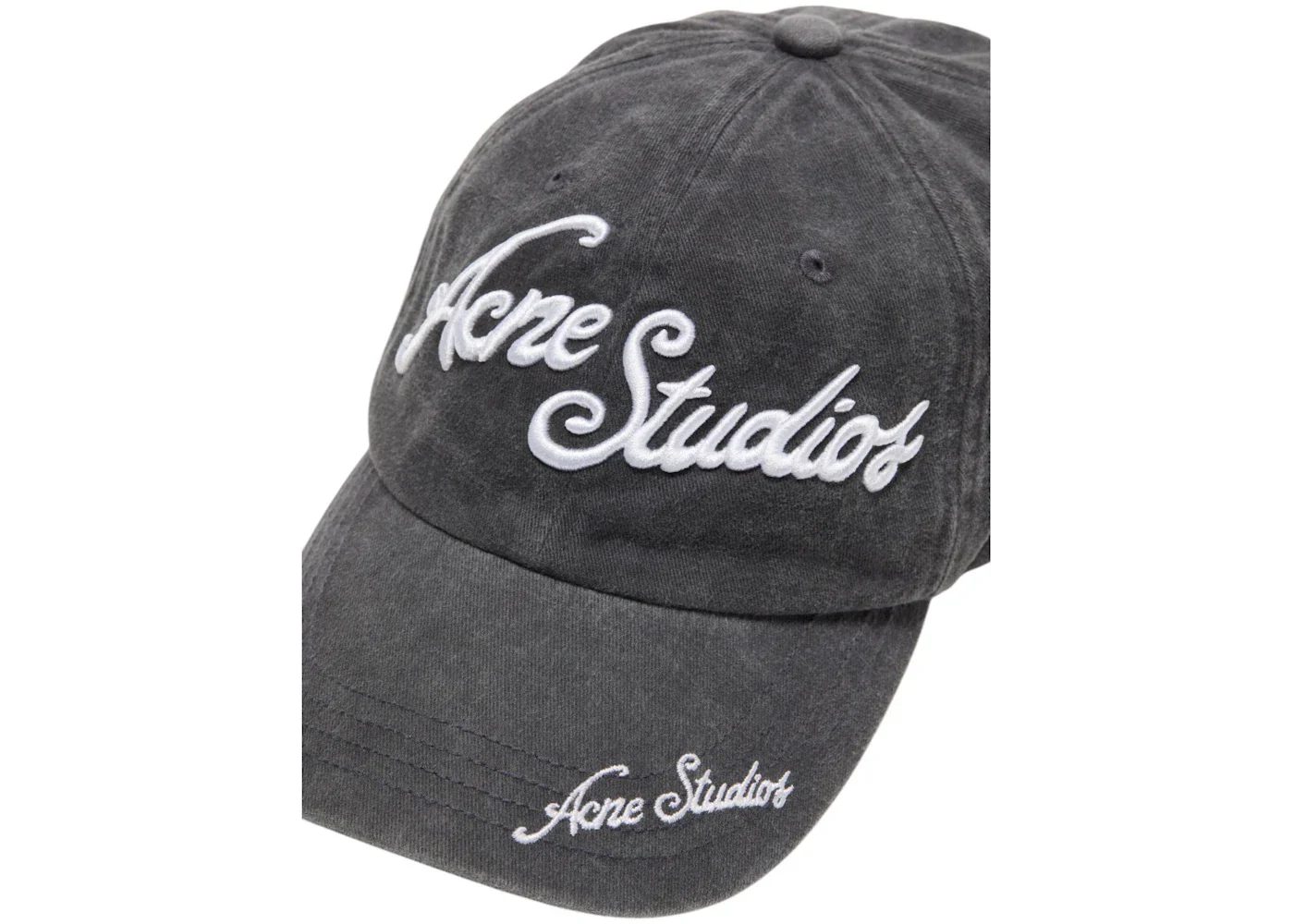 Acne Studios Logo Baseball Cap Black - Image 3