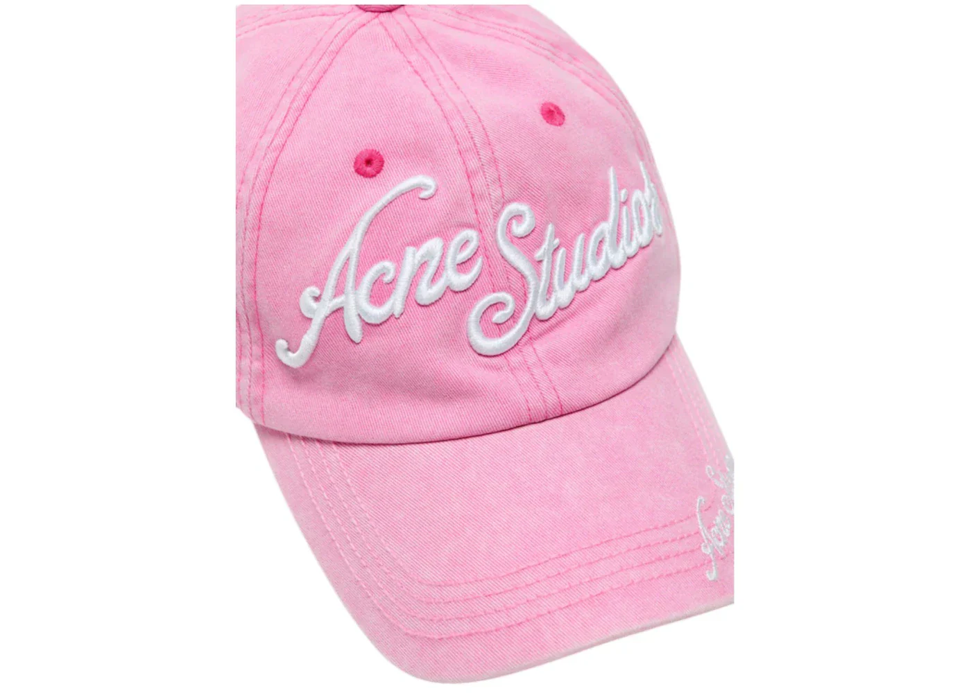 Acne Studios Logo Baseball Cap Bubble Pink - Image 2