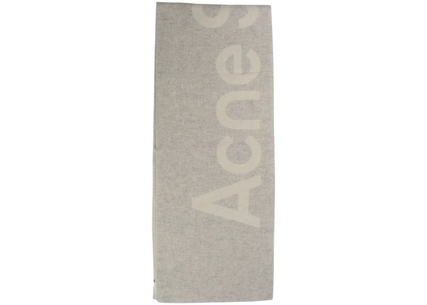 Acne Studios Logo Jacquard Scarf White/Light Grey - Image 2