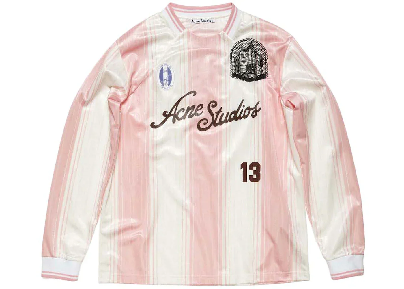 Acne Studios Logo Long Sleeve Jersey Pink/White
