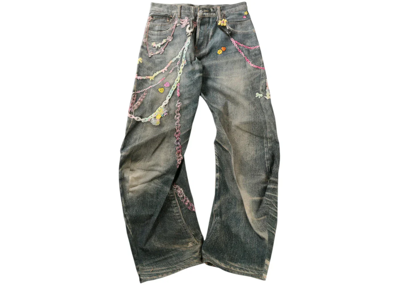 Acne Studios Loose fit Printed-2 Jeans Mid Blue