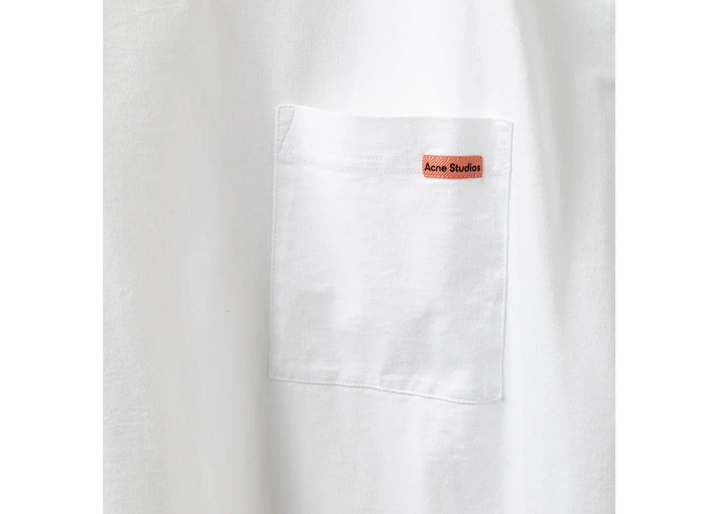 Acne Studios Pocket Logo T-Shirt Optic White - Image 2