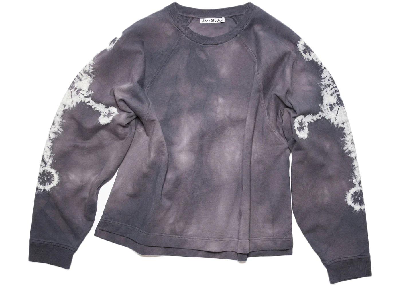 Acne Studios Raglan Tie-Dye Crewneck Sweatshirt Dusty Purple
