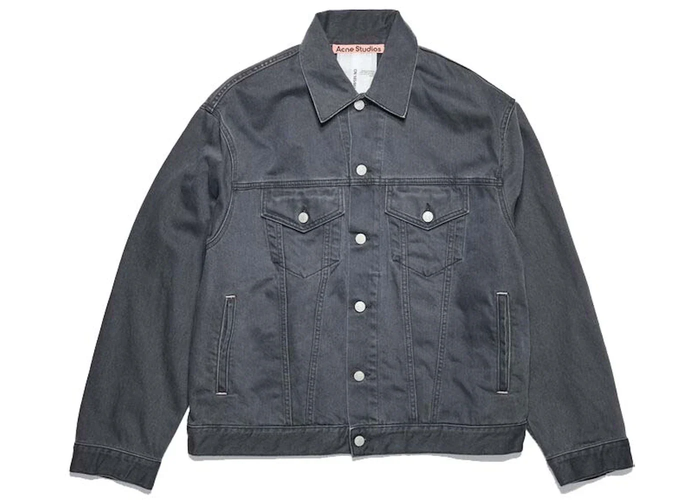 Acne Studios Relaxed Fit Denim Jacket Dark Grey