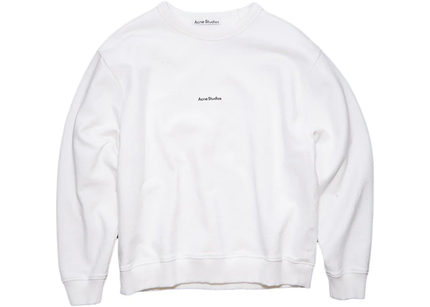 Acne Studios Stamp Logo Sweatshirt Optic White