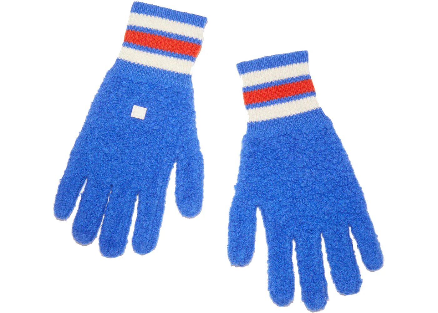 Acne Studios Terry Face Gloves Sapphire Blue/Multicolor