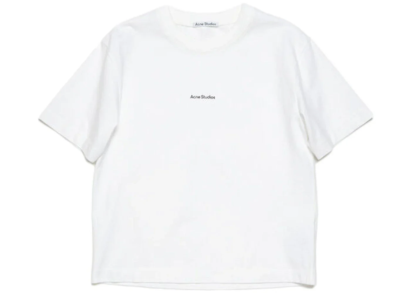 Acne Studios Womens Logo T-shirt Optic White