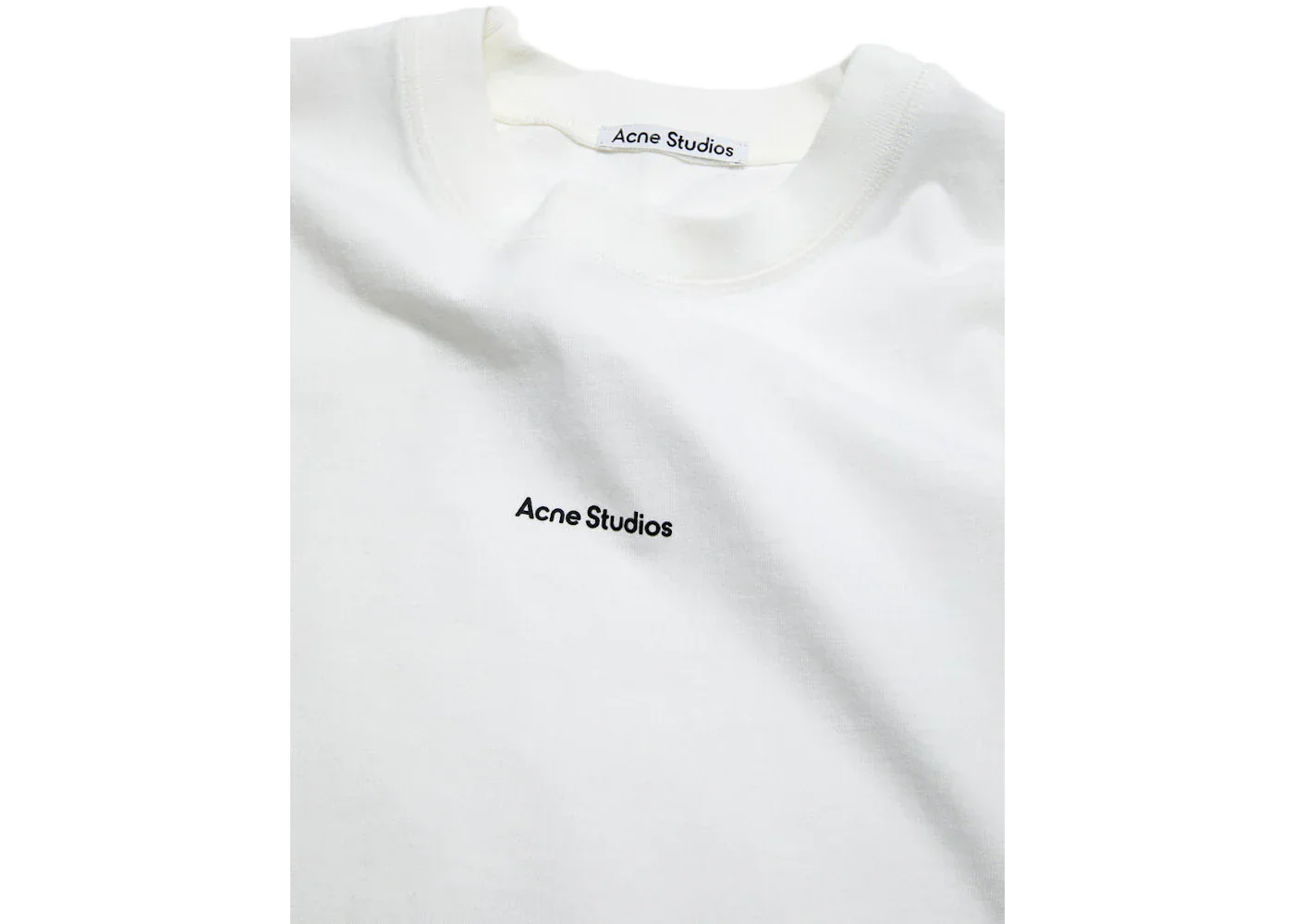 Acne Studios Womens Logo T-shirt Optic White - Image 2