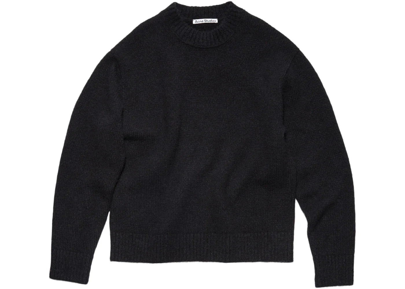 Acne Studios Wool-Blend Crewneck Regular Fit Jumper Black