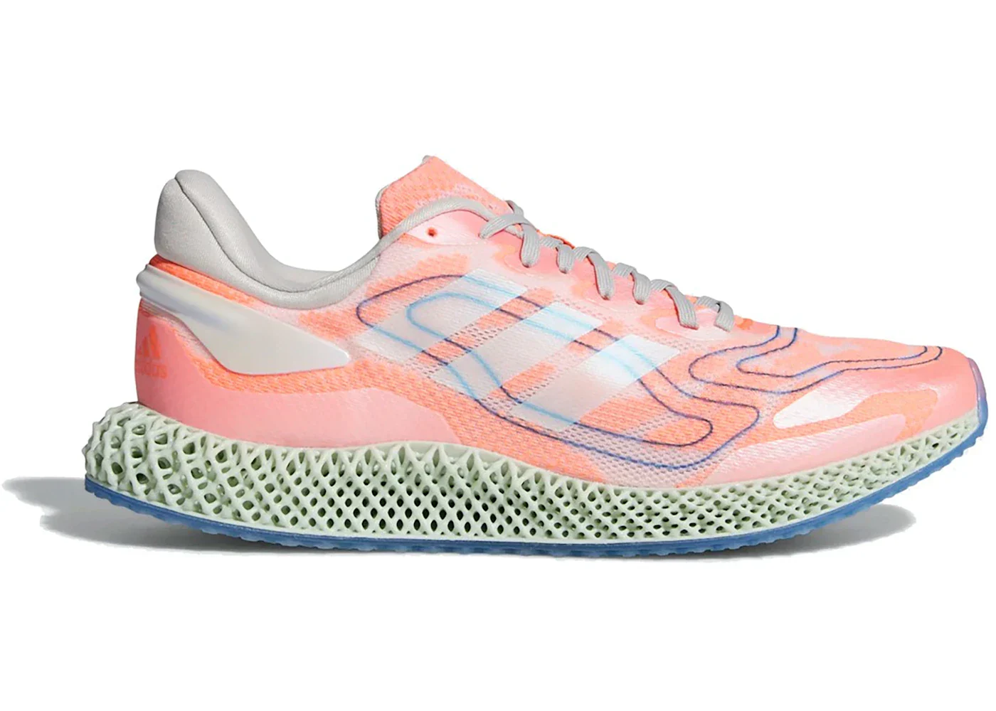 adidas 4D Run 1.0 Cloud White Signal Coral - Image 2