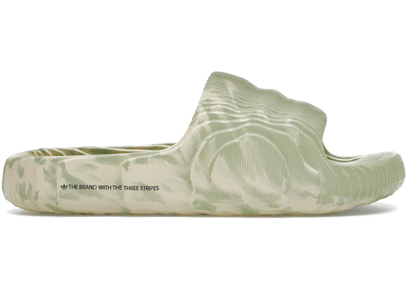 adidas Adilette 22 Slides Magic Lime St Desert Sand - Image 2