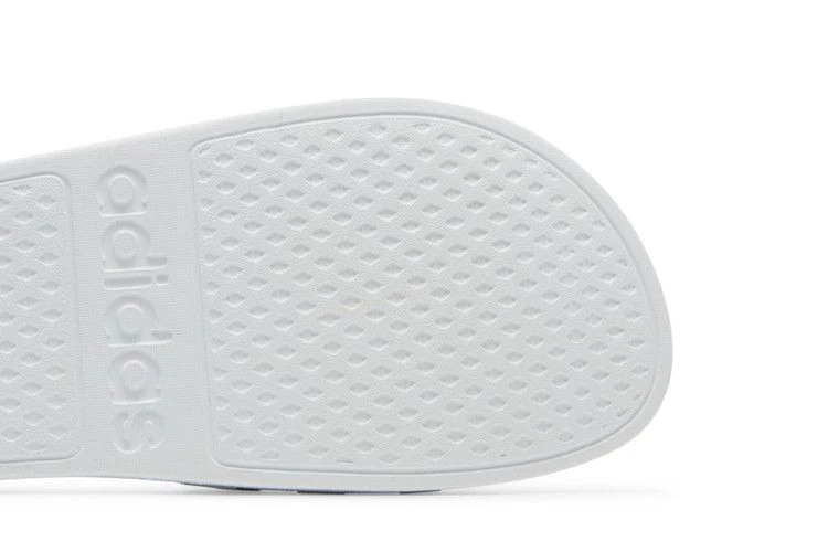 adidas Adilette Aqua Slides Cloud White Platinum Metallic - Image 5