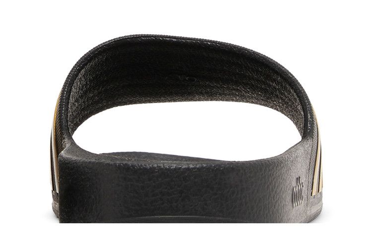 adidas Adilette Aqua Slides Core Black Gold Metallic - Image 7