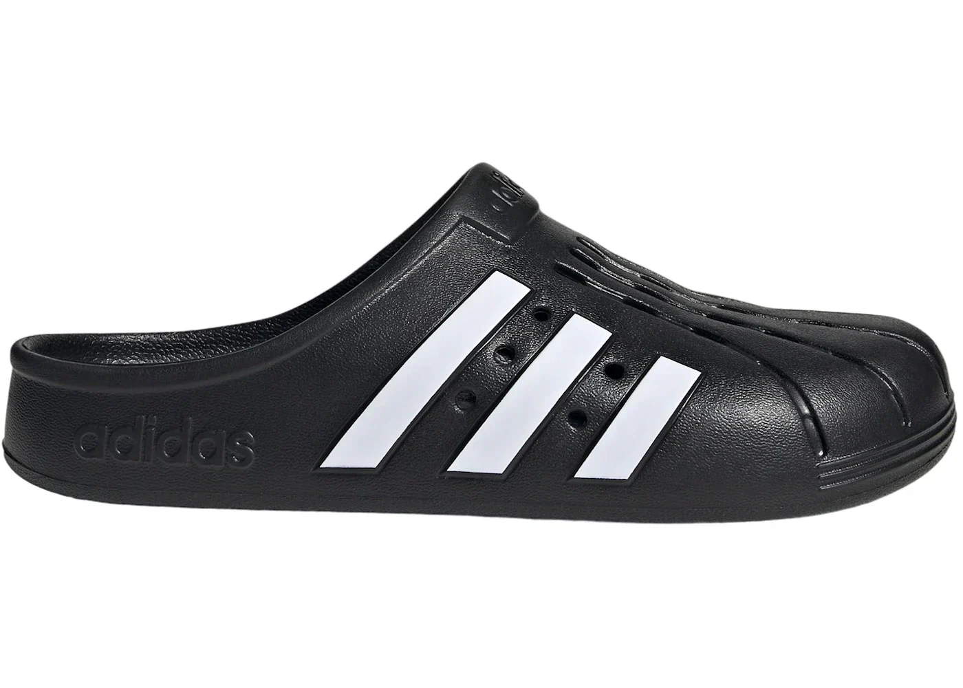 adidas Adilette Clogs Core Black Cloud White - Image 2