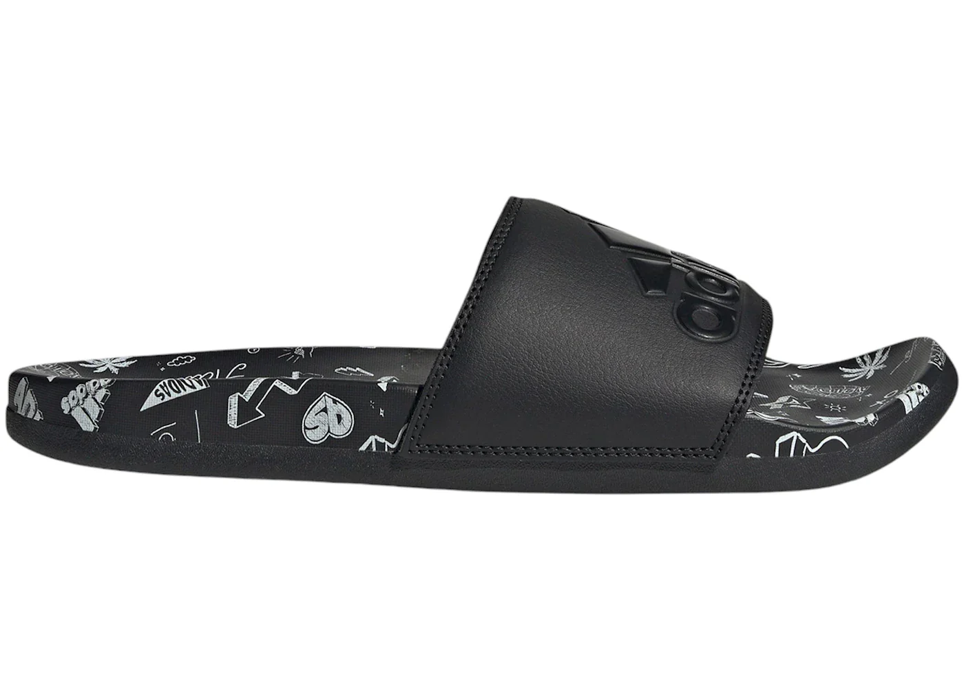adidas Adilette Comfort Sandals Black Cloud White