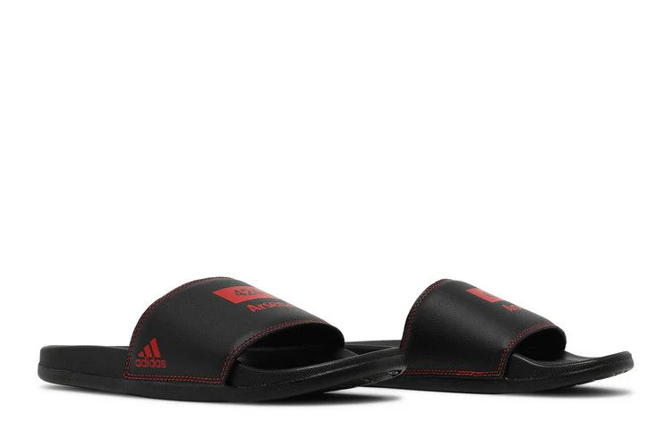 adidas Adilette Comfort Slides 424 Arsenal FC Black Scarlet - Image 8