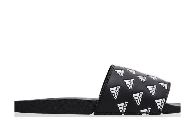 adidas Adilette Comfort Slides Print Core Black Cloud White - Image 2