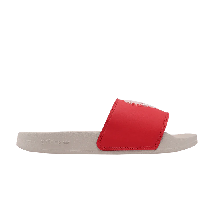adidas Adilette Lite Slides Bright Red Clear Pink Wonder Clay