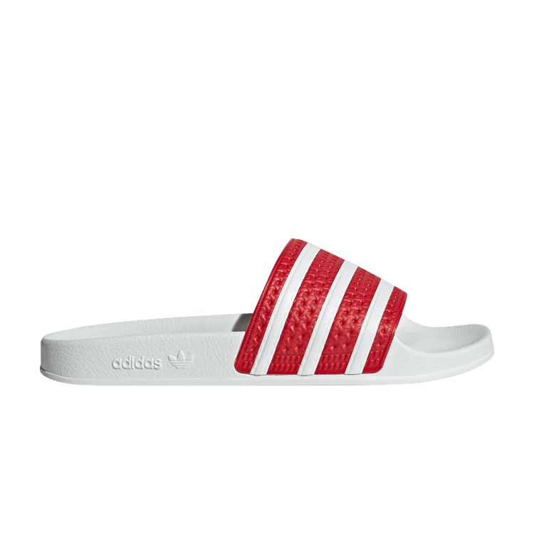adidas Adilette Slides Better Scarlet Cloud White
