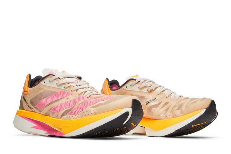 adidas Adizero Adios Pro 2 Halo Ivory Pink Solar Gold - Image 8