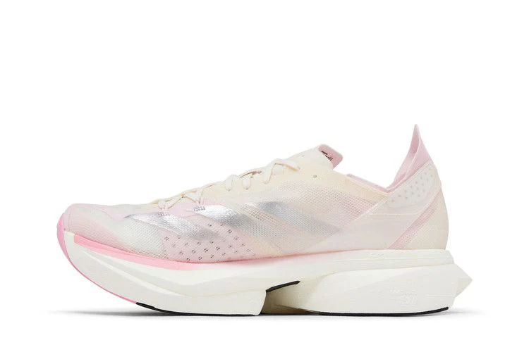 adidas Adizero Adios Pro 3 Chalk White Silver Metallic Clear Pink - Image 3