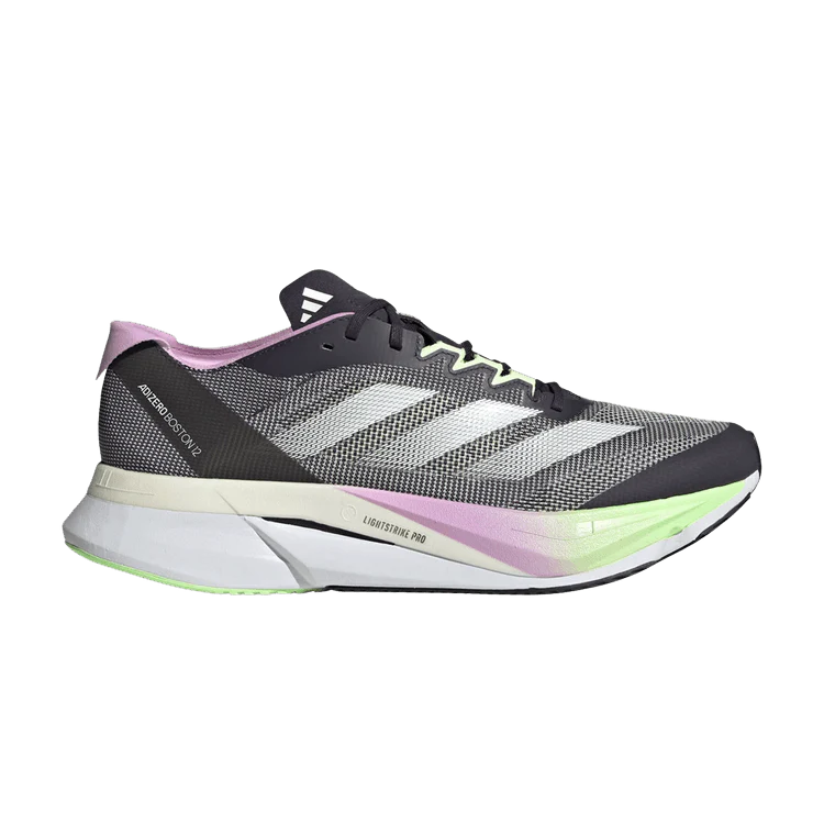 adidas Adizero Boston 12 Aurora Black Zero Metalic Green Spark
