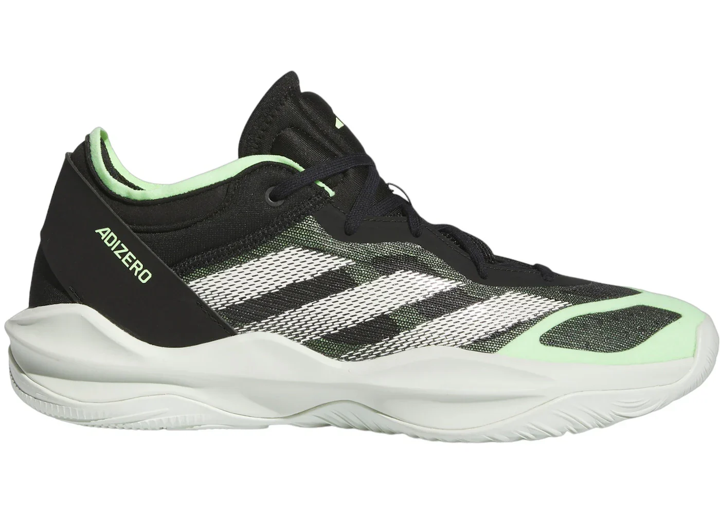 Adidas Adizero Select 2.0 Low Core Black Cloud White Green Spark - Image 5