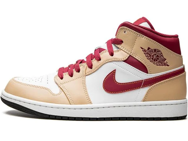 Air Jordan 1 Mid "Light Curry Cardinal Red" Sale - Image 3