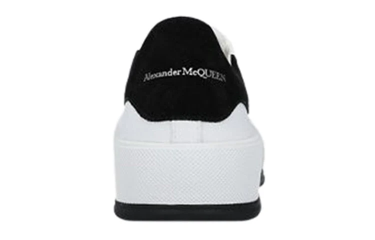 Alexander Mcqueen Deck Skate Plimsoll Lace-Up White Black - Image 4