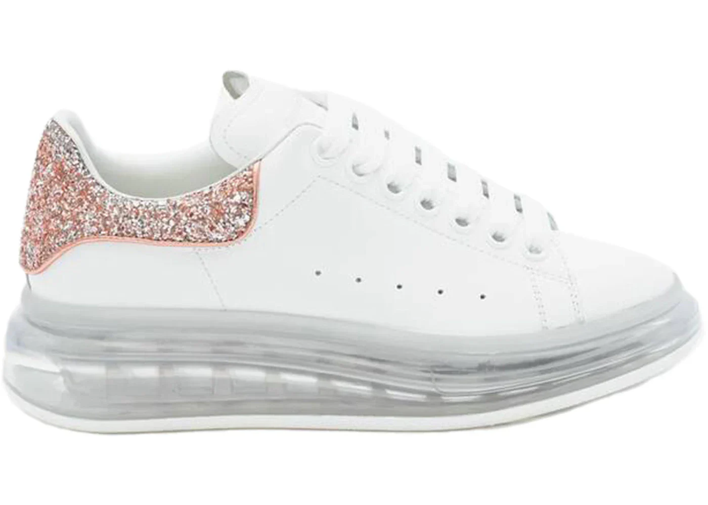 Alexander Mcqueen Oversized White Pink Glitter (Women'S)