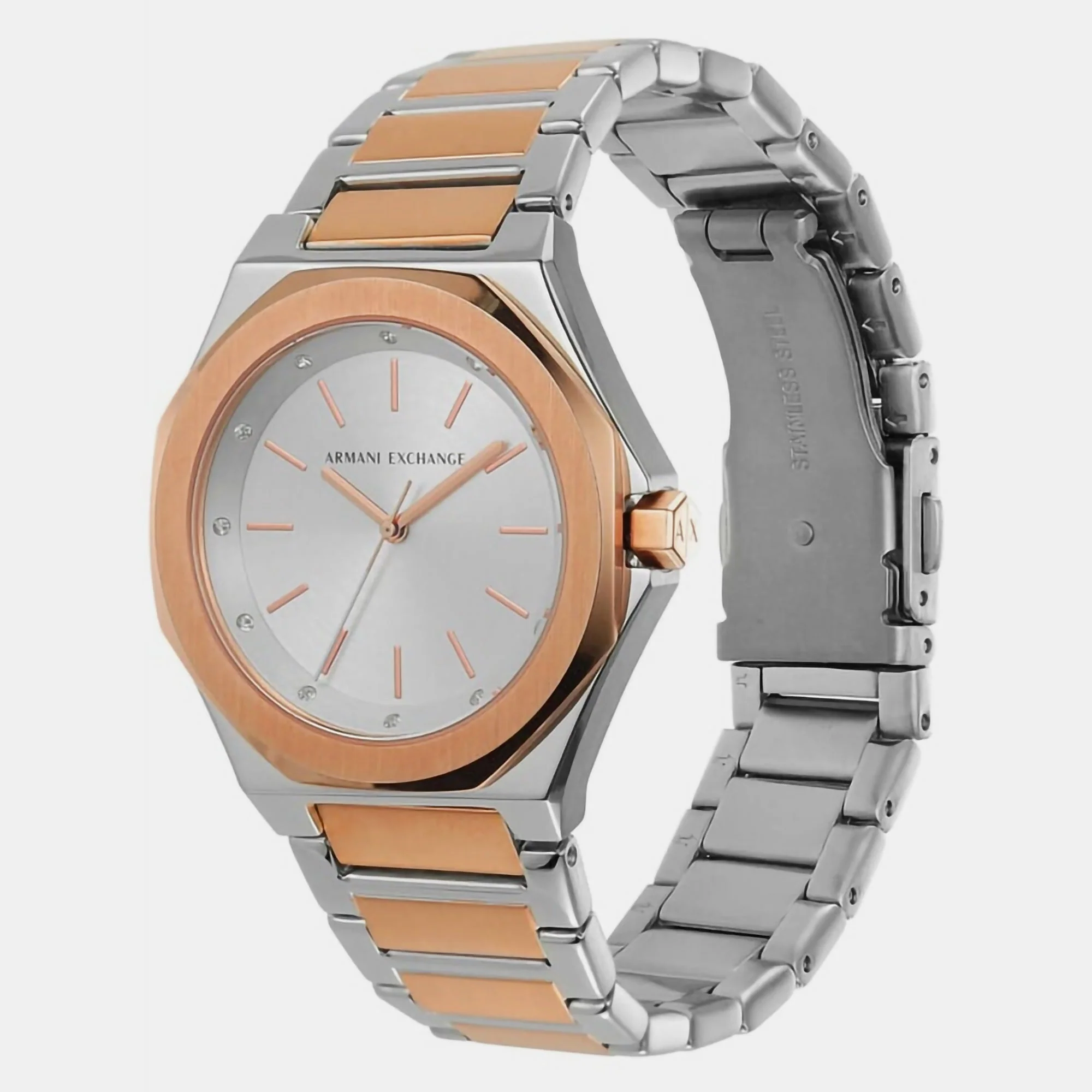 Andrea Women Quartz Silver Dial Analog Stainless Steel Watch AX4607 - Image 4