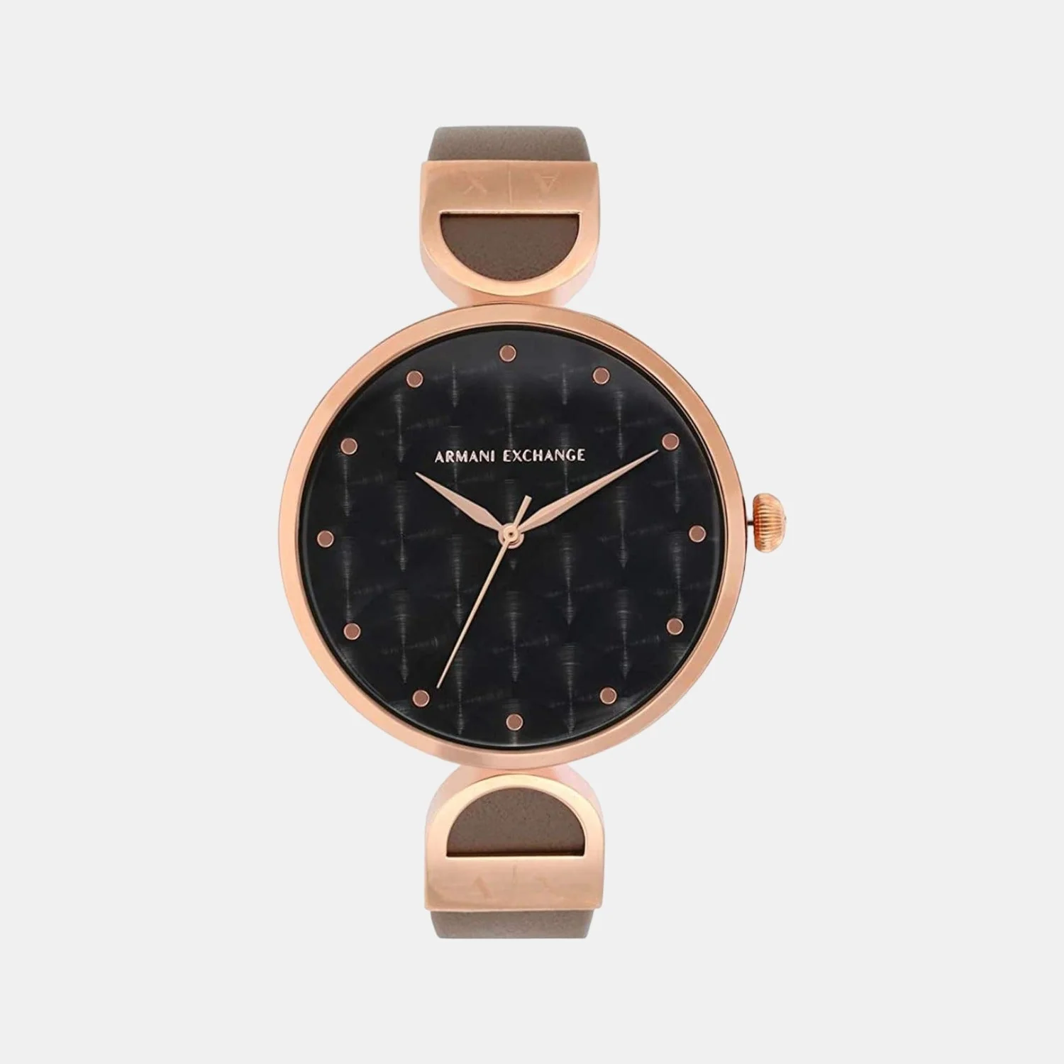 Brooke Women Quartz Black Dial Analog Leather Watch AX5329