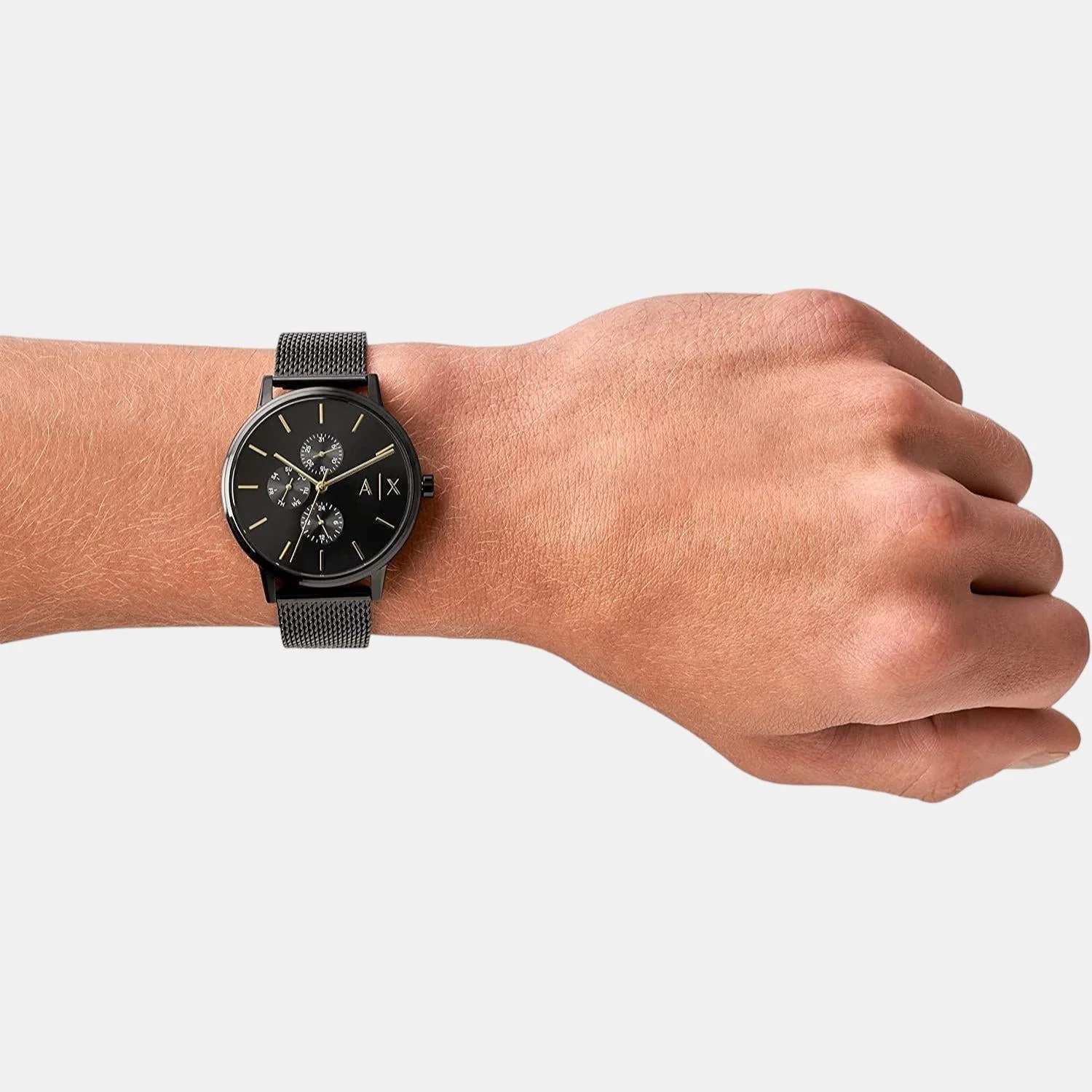 Cayde Men Quartz Black Dial Chronograph Stainless Steel Watch AX2716 - Image 6